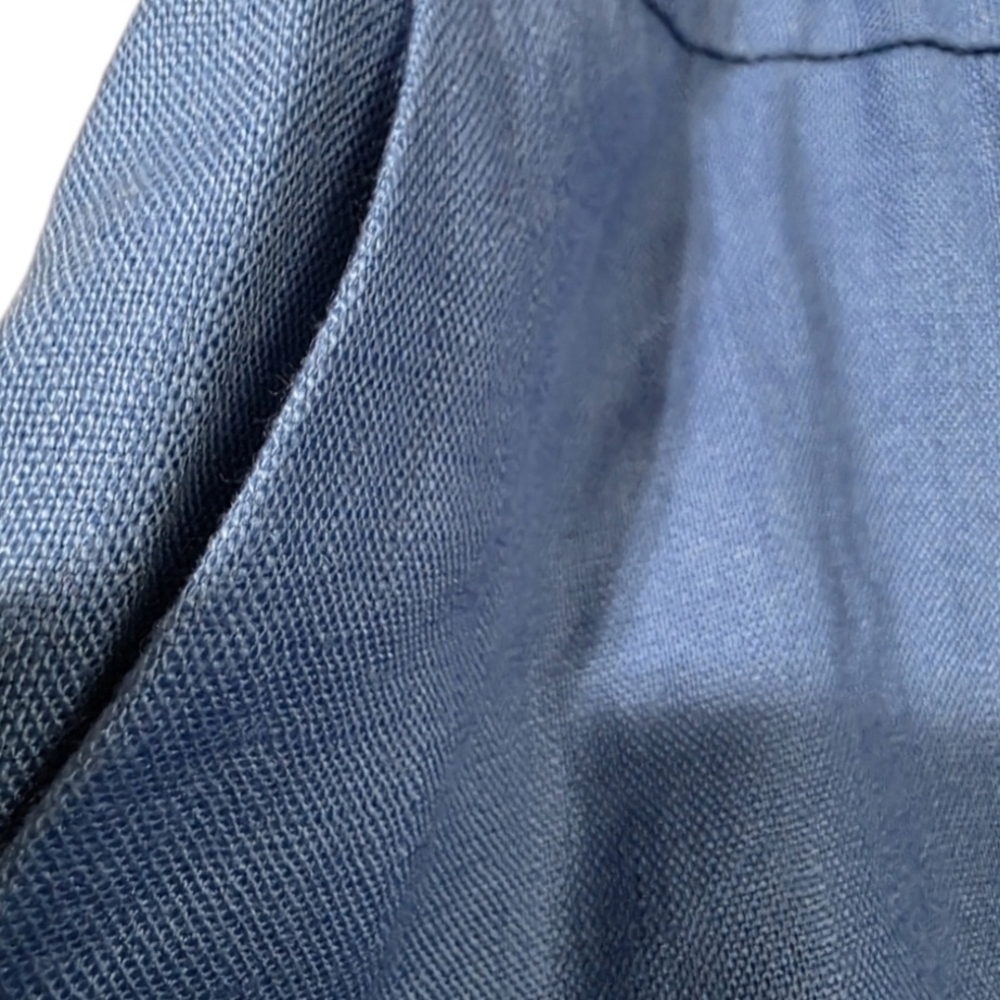 Ralph Lauren Women's Vibrant Blue Linen Lined Pants - Picture 4 of 8